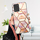 Avis Avizar Coque Samsung Galaxy S20 Ultra Motif géométrique avec Cordon Amovible rose gold