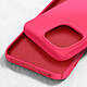 Avizar Coque pour iPhone 15 Pro Silicone Premium Semi rigide Finition Mate Douce  Fuchsia pas cher