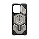 UAG Coque pour iPhone 16 Pro MagSafe Antibactérienne Collection Monarch Pro Kevlar Gris - Cette coque grise et noire titane de marque UAG pour iPhone 16 Pro est la coque la plus résistante jamais conçue