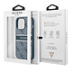 Guess Coque pour iPhone 13 Pro avec Imprimé et Bande Monochrome Luxe Bleu Clair pas cher