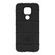 Avizar Coque Motorola Moto E7 Plus Carreaux Relief Souple Renforcé Anti-trace noir Conçu en silicone renforcé et robuste pour une protection optimale