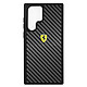 Ferrari Coque Samsung Galaxy S22 Ultra Carbone Contour Silicone Dos Rigide Noir Coque Carbone en Plexiglass, Galaxy S22 Ultra