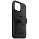 OtterBox Coque pour iPhone 13 avec Poignée PopGrip Otter+ Pop Symmetry Noir Coque Noir en Polycarbonate, iPhone 13