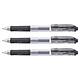 PENTEL Stylo roller à encre gel Hybrid Gel Grip K157, noir x 3 Stylo à bille