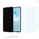 Acheter Evetane Coque Samsung Galaxy S20 Plus Noire Silicone liquide + 2 Vitres en Verre trempé Protection écran Antichocs