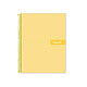 LIDERPAPEL Cahier spirale crafty A4 240p 90g quadrillé 5x5mm microperforé 4 trous - Jaune Cahier