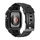 Avizar Bracelet pour Apple Watch 41mm / 40mm / 38mm Silicone avec Coque Antichoc Noir - Un bracelet en silicone robuste conçu pour Apple Watch Series 8 et 7 41mm / Series SE 2022, SE, 6, 5, et 4 40mm / Series 3, 2 et 1 38mm