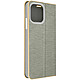 Avizar Étui pour iPhone 14 Pro Max Porte carte et Support vidéo  Gris - Un étui folio de la collection Luna Book Gold pour iPhone 14 Pro Max