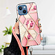 Avis Avizar Coque Apple iPhone 13 Mini Motif géométrique avec Cordon Amovible rose