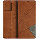 Avizar Étui pour Xiaomi Redmi 12 Portefeuille Motif prisme  Collection Geo marron pas cher