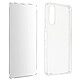 Avizar Coque pour Sony Xperia 10 IV Silicone Souple et Film Verre Trempé 9H  transparent - Pack de protection intégrale 360° spécialement conçu pour Sony Xperia 10 IV