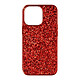 Avizar Coque iPhone 13 Pro Design Paillettes Rigide Finition Relief Antidérapante Rouge Coque spécialement conçue pour votre iPhone 13 Pro