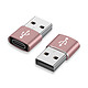 Eko Lot de 3 Adaptateurs USB Type-C vers USB 3.0 Plug and Play Compacts Rose - Cet adaptateur rose de marque EKO USB-C vers USB 3.0 pour permet de connecter vos câbles USB Type-C ou tout autre périphérique à votre port USB