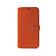 Façonnable Étui pour Apple iPhone 6/7/8/SE/SE 2022 Nice Folio Sellier avec Bouton Laqué Orange Assurant une protection complète de votre iPhone contre les chocs et les rayures