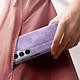 Acheter Avizar Housse pour Samsung Galaxy S24 Clapet Porte-carte Éco-cuir Nappa Violet Clair