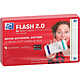 OXFORD Pack 80 Fiches Bristol Flash 2.0 - 7,5 x 12,5cm Fond Blanc Uni Cadre Rouge Fiche Bristol