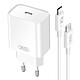 XO Chargeur Secteur USB-C Power Delivery 20W avec Câble iPhone Lightning Blanc