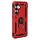 Avizar Coque pour Samsung Galaxy S24 Plus Hybride Bague Support Magnétique Rouge pas cher