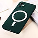 Avis Avizar Coque MagSafe pour iPhone 11 Soft Touch Finition Mate Bords Surélevés Antichoc vert foncé