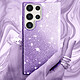 Avizar Coque Paillette pour Samsung Galaxy S23 Ultra Hybride Semi-rigide  violet pas cher