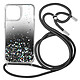 Avizar Coque Paillette iPhone 13 Pro Max Cordon Amovible Coins Antichocs Dégradé Noir - Coque paillettes transparente spécialement conçue pour votre iPhone 13 Pro Max