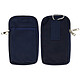 Avizar Pochette ceinture Universelle Étui Double Poches Zippées Nylon Épais Bleu Pochette de rangement avec multipoches, pour amener avec vous le strict nécessaire sans encombrement.