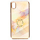 Avizar Coque Apple iPhone XR Bague de maintien Motif marbre champagne Coque de protection à motif Marbre Champagne spécialement conçu pour iPhone XR.