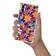 LaCoqueFrançaise Coque Xiaomi Redmi 9A Silicone antichocs Solides coins renforcés  transparente Motif Fleurs violettes et oranges pas cher