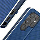 Acheter Avizar Étui pour Samsung Galaxy S22 Ultra Design Carbone Porte carte Bleu Nuit