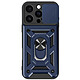 Mayaxess Coque pour iPhone 16 Pro Max Bague Support Cache Caméra Coulissant Bleu Nuit Coque bi-matière bleu nuit de Mayaxess, la protection ultime pour votre iPhone 16 Pro Max