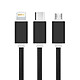 Acheter Avizar Cable USB 1m Triple Embouts Compatible iPhone iPad iPod Micro-USB USB type C