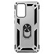 Avizar Coque Samsung Galaxy A72 Antichoc Bi-matière Bague Support Vidéo Argent - Coque conçue sur-mesure pour le Samsung Galaxy A72