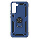 Avizar Coque pour Samsung Galaxy S22 Plus Antichoc Bi-matière Bague Support Vidéo Bleu Nuit Coque Anneau Bleu Nuit en Polycarbonate, Galaxy S22 Plus