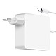 Moxie Chargeur Secteur USB C pour MacBook Charge Rapide 61W Câble 1.7m Blanc - Chargeur secteur de Moxie avec connectique Type C pour MacBook, idéal pour remplacer votre chargeur d'origine endommagé ou comme chargeur supplémentaire