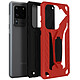 Avizar Coque Samsung Galaxy S20 Ultra Bi-matière Antichoc Béquille Support Rouge pas cher