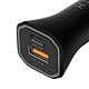 Acheter Avizar Chargeur Voiture avec Deux Ports USB 3.0 et USB-C Power Delivery Noir