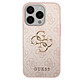 Guess Coque pour iPhone 15 Pro Découpes Précises et Bords Surélevés Rose Coque de protection de la marque Guess pour protéger efficacement votre iPhone 15 Pro