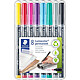 STAEDTLER Marqueur permanent 318F Lumocolor, étui de 8 Marqueur permanent