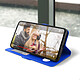 Acheter Avizar Housse Samsung Galaxy S22 avec Clapet Double Fenêtre Support Vidéo bleu