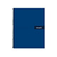 LIDERPAPEL Cahier spirale crafty A4 240p quadrillé 5x5mm microperforé 4 trous - Bleu Marine Cahier