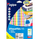 AGIPA Etui A5 ( 7F ) de 2058 Pastilles Gommettes Rondes 8 mm Assorties Pastille ou gommette