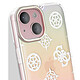 Avis Guess Coque pour iPhone 15 Bords Surélevés et Dragonne Intégrée Multicolore