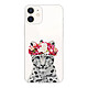 Evetane Coque iPhone 12 mini 360 intégrale transparente Motif Leopard Couronne Tendance Coque iPhone 12 mini 360 intégrale transparente Leopard Couronne Tendance