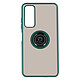 Avizar Coque pour Vivo Y72 et Y52 Bi-matière Bague Métallique Support Vidéo vert Coque Anneau Vert en Polycarbonate, Vivo Y52