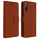 Avizar Housse Sony Xperia L4 Étui Folio Porte carte Support Vidéo - marron - Etui de protection, intégral, spécialement conçu pour Sony Xperia L4