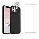 Acheter Evetane Coque iPhone 11 Noire Silicone Liquide + 2 Protections écran et 2 protections Objectif Caméra