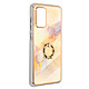 Avizar Coque Samsung Galaxy A32 Bi-matière Bague de maintien Motif marbre champagne - Coque de protection à motif Marbre Champagne spécialement conçu pour Samsung Galaxy A32.