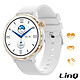 LinQ Montre Connectée Bluetooth Suivi Santé Gestion Appels Musiques  Cadran Or Montre connectée LinQ composée d'un cadran rond avec décor doré, bracelet en silicone et d'une fermeture à boucle ardillon