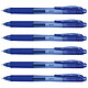 PENTEL Stylo Roller à encre gel Liquid EnerGel-X BLN105 Bleu x 6 Stylo à bille