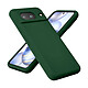 Avis Evetane Coque Google Pixel 8 Silicone liquide Vert Foret + 2 Vitres en Verre trempe Protection ecran Antichocs